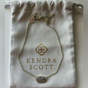 Kendra Scott Elisa Gold Pendant in Platinum Drusy